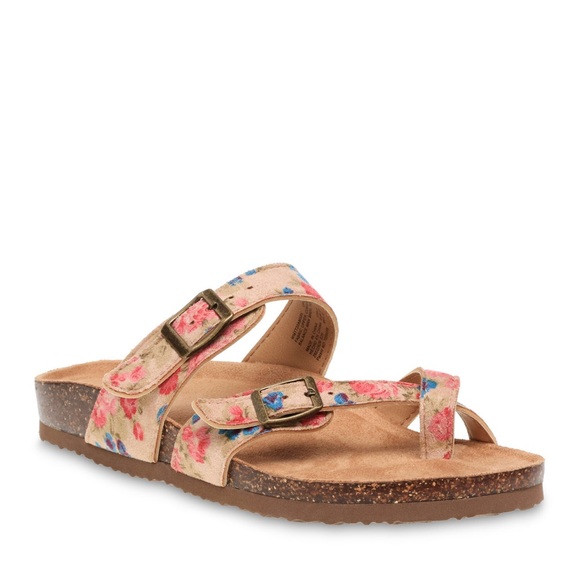 Time and Tru Shoes - 💥FLASH SALE💥 NWT TIME AND TRU Strappy Ditsy Floral Sandal Sz 7 Thong Slide